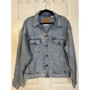 Levis Men's Jean Jacket Blue Medium M Trucker Cotton Denim Classic Washable